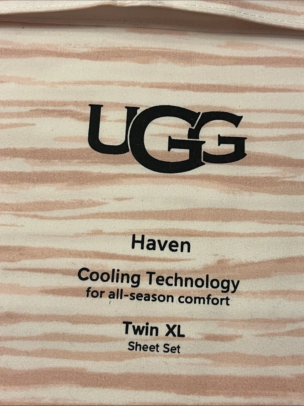 Ugg Haven Twin XL Sheet Set Flat, Fitted, 1 Pillowcase Cooling Technology Shell
